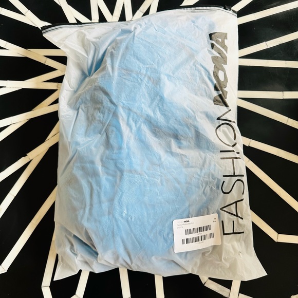 Fashion Nova Coming in Ruched Blue Maxi Dress - Picture 15 of 16